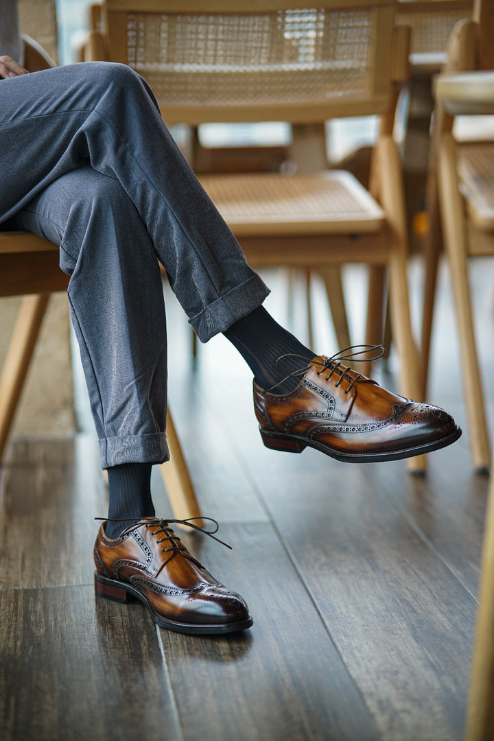 MenStyleWith Wholecut Derby Shoes MW-B503