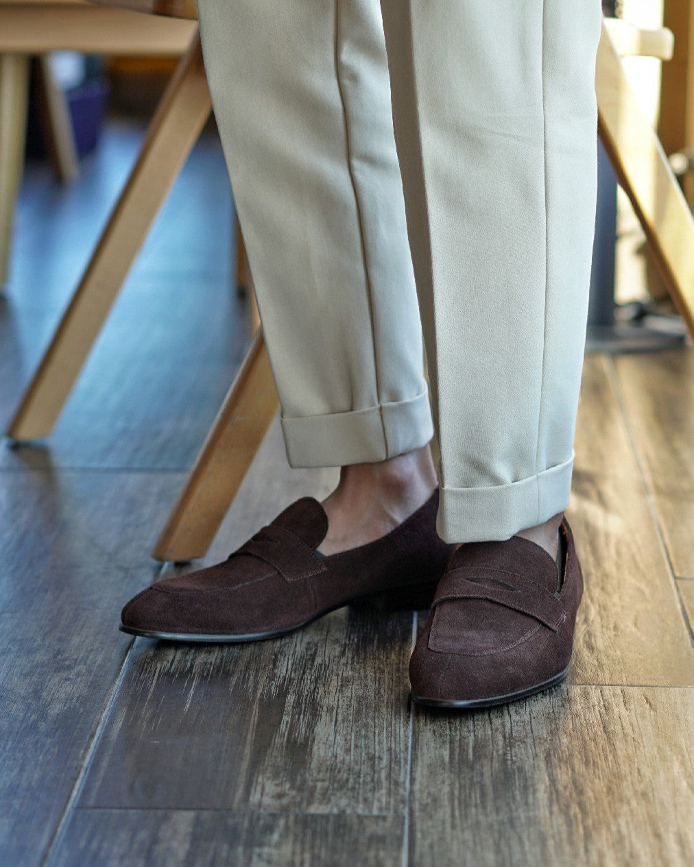 Suede Penny Loafers