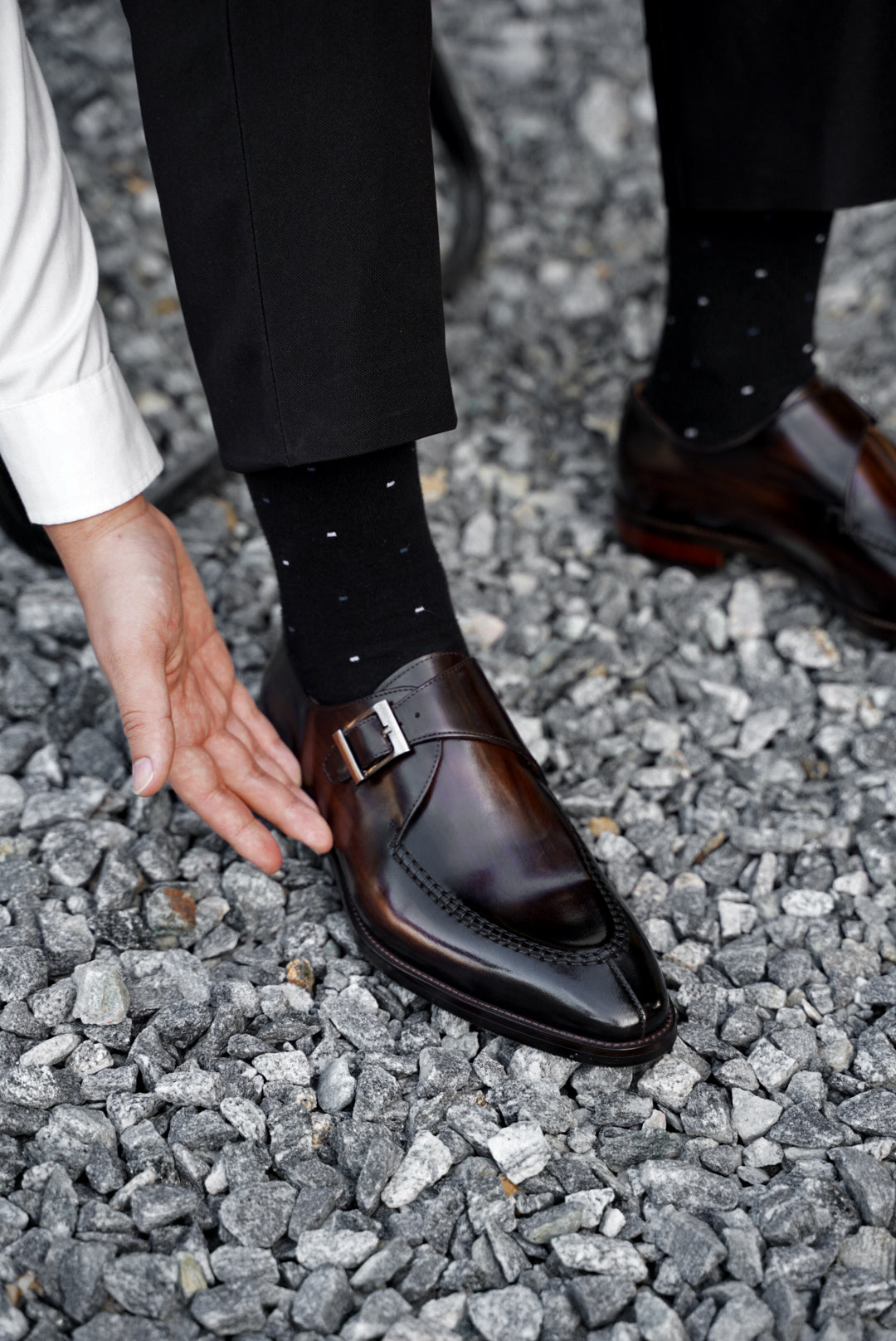 MenStyleWith Moc Toe Single Monkstrap CS-KB10