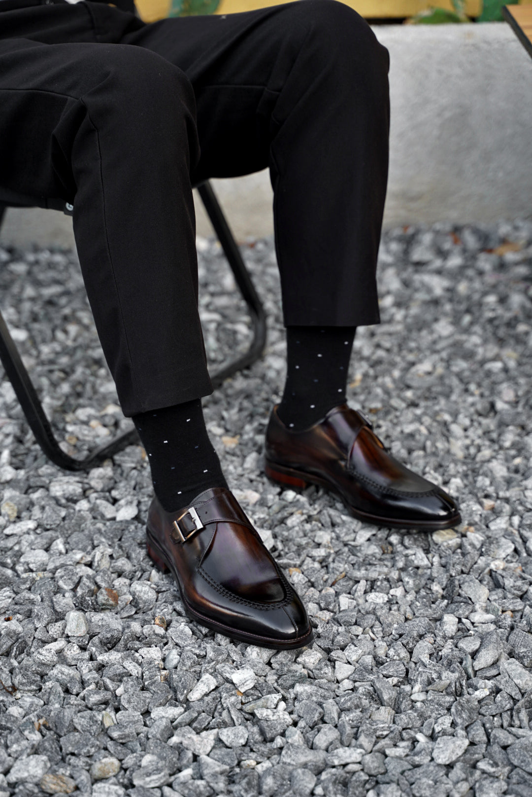 MenStyleWith Moc Toe Single Monkstrap CS-KB10