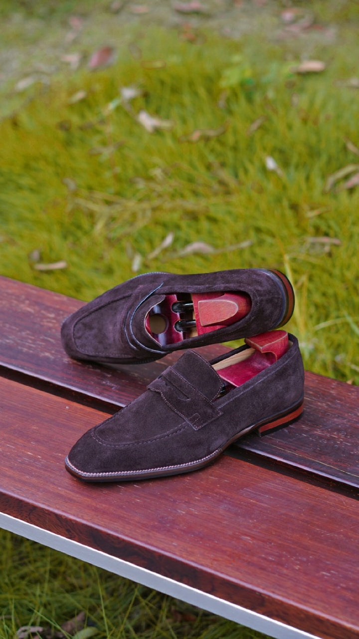 MenStyleWith Penny Suede Loafers MS-K500