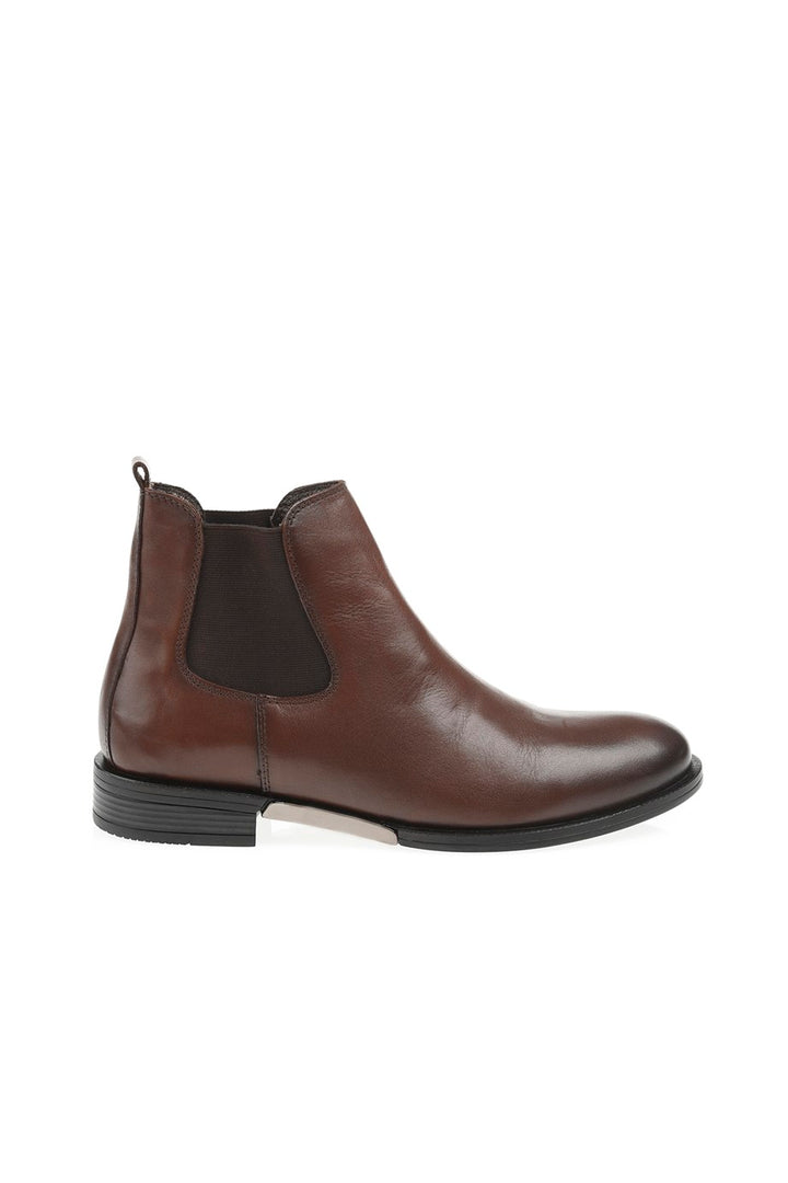 Chocolate Brown Leather Chelsea Boots