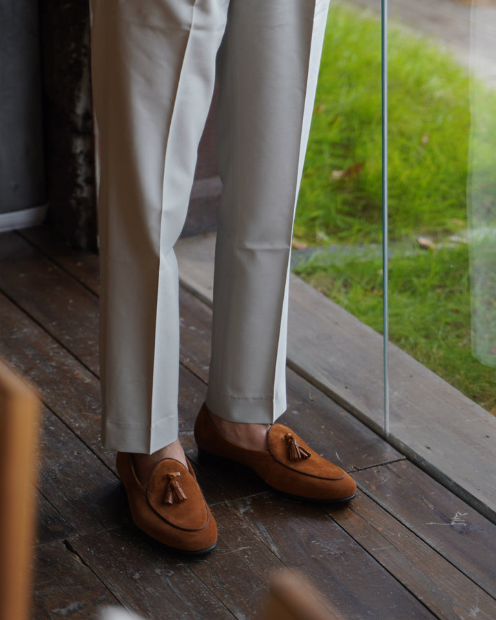 Suede Tassel Loafers