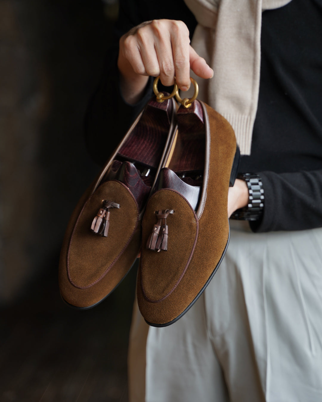 Suede Tassel Loafers