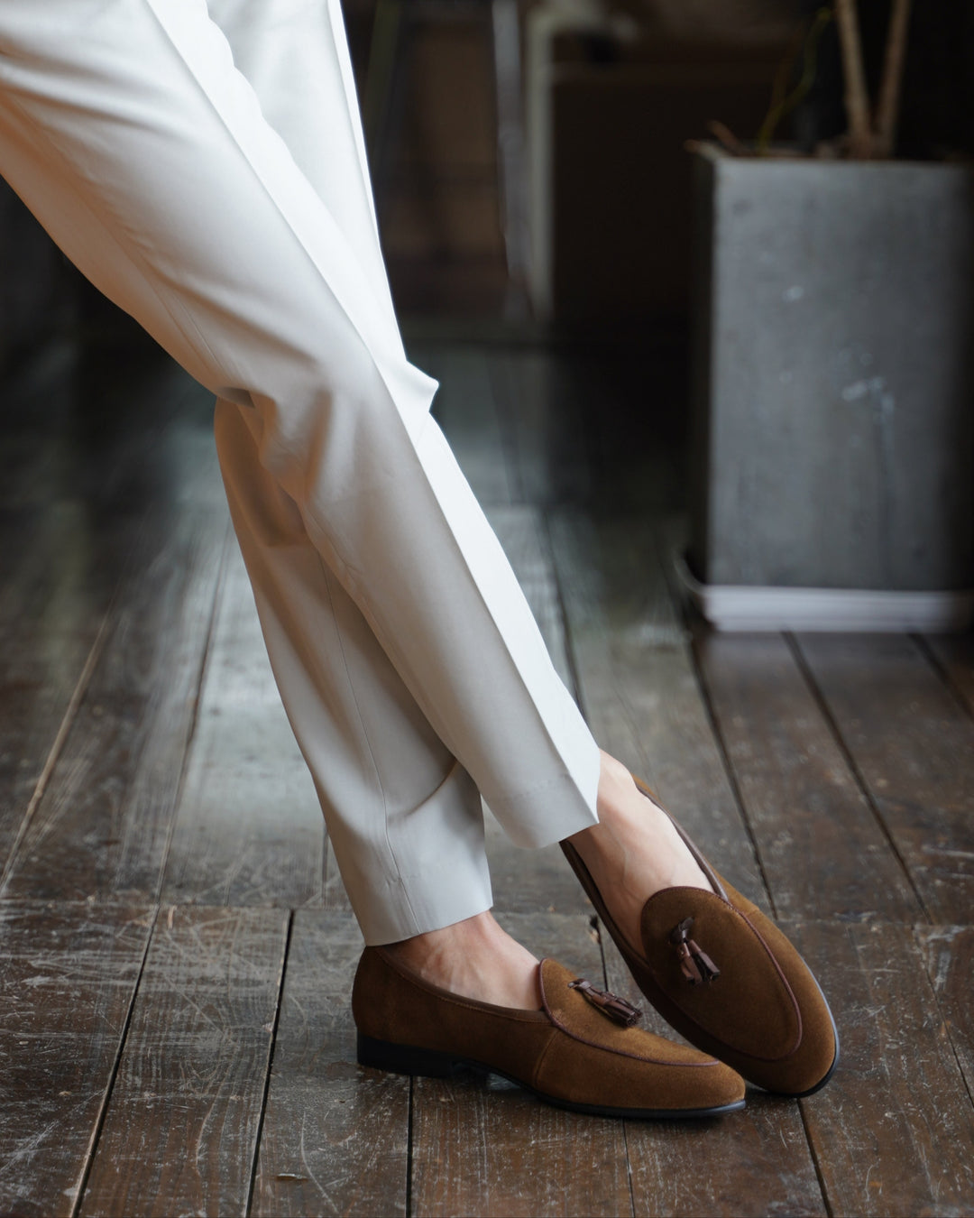 Suede Tassel Loafers