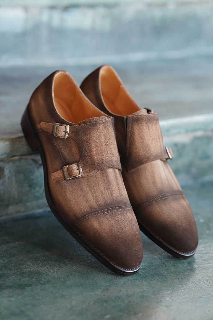 MenStyleWith Cap Toe Double Monkstrap CS-MK3