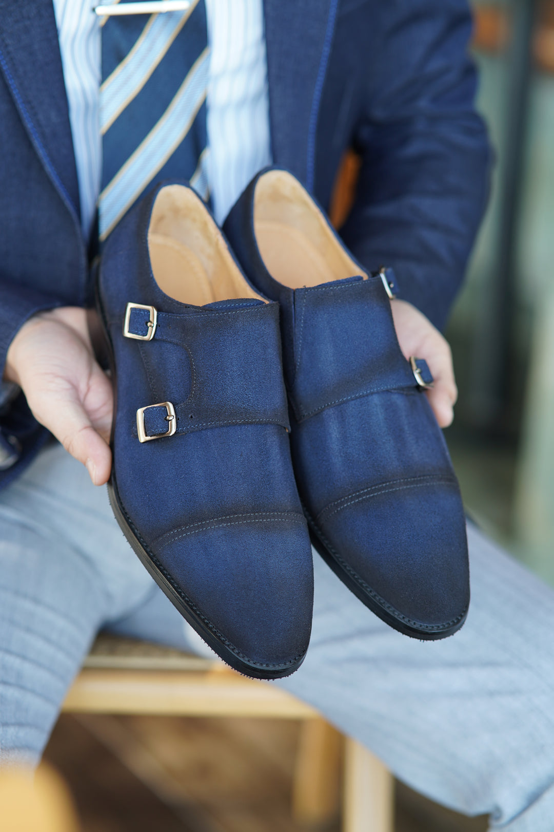 MenStyleWith Cap Toe Double Monkstrap CS-MK3