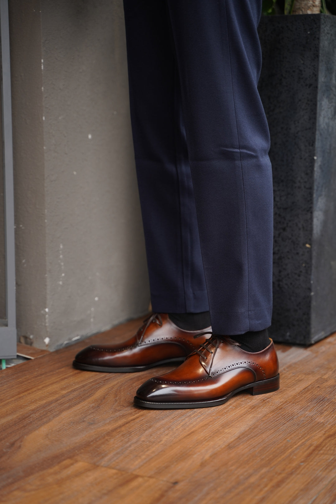 MenStyleWith Formal Derby Leather Shoes