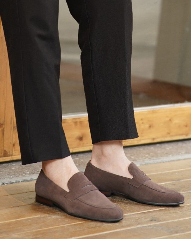 Suede Penny Loafers