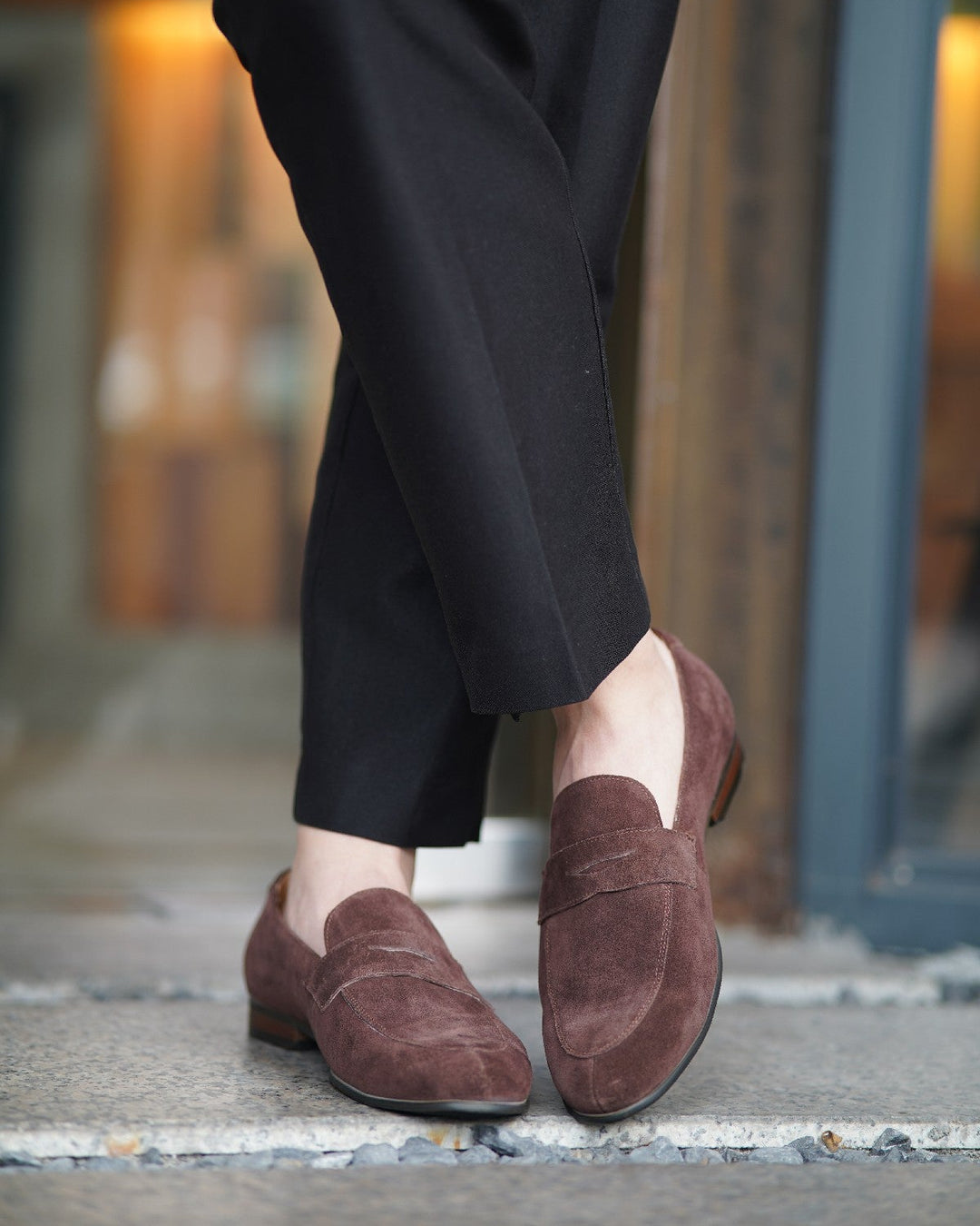 Suede Penny Loafers