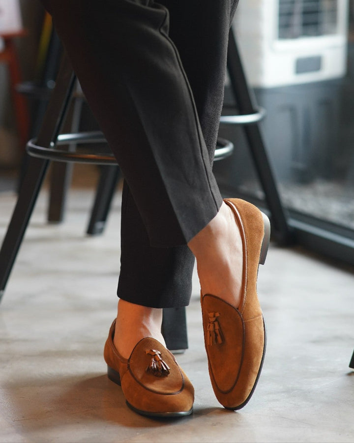 Suede Tassel Loafers