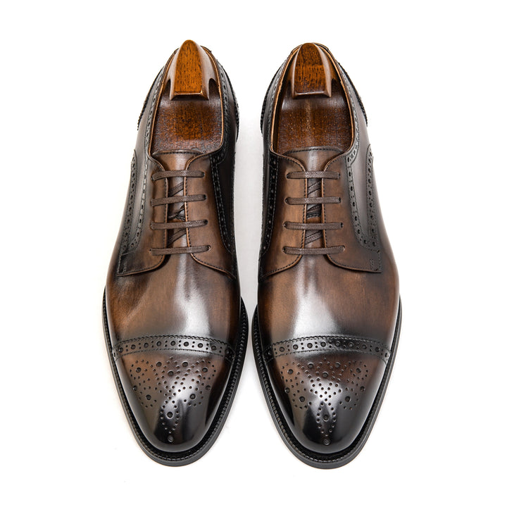 MenStyleWith Formal Derby Leather Shoes