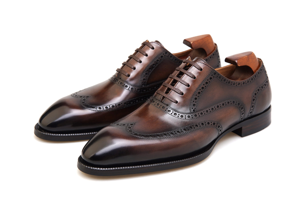 MenStyleWith Chaussures d'affaires Derby noires à bout tablier pour hommes PE926-B601