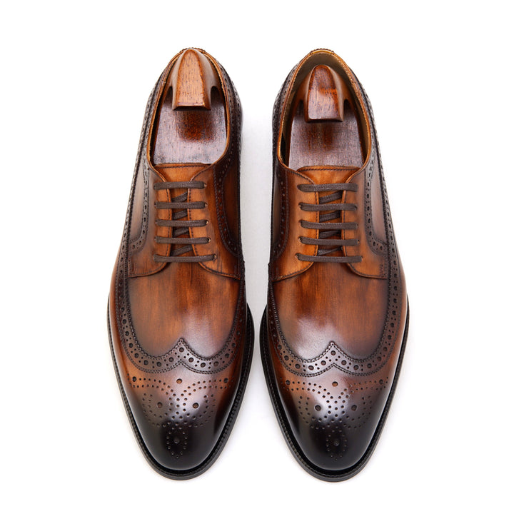 MenStyleWith Formal Derby Leather Shoes