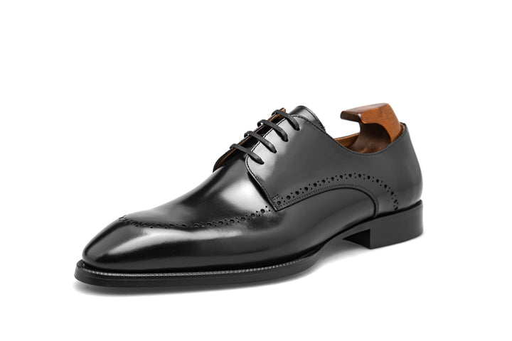 MenStyleWith Formal Derby Leather Shoes