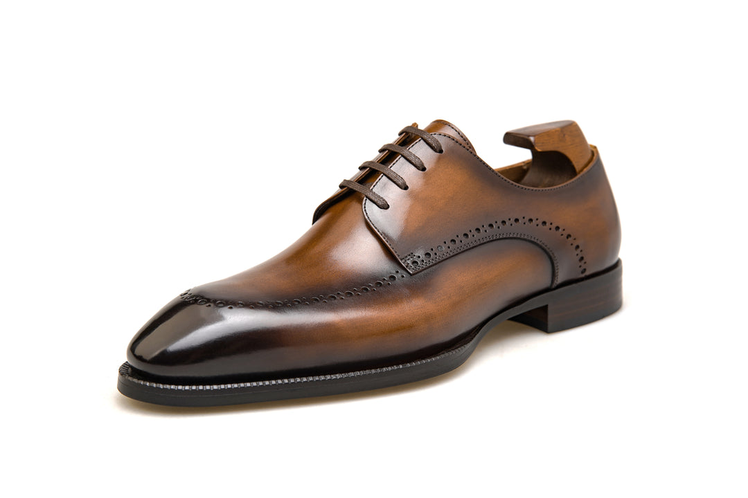 MenStyleWith Formal Derby Leather Shoes