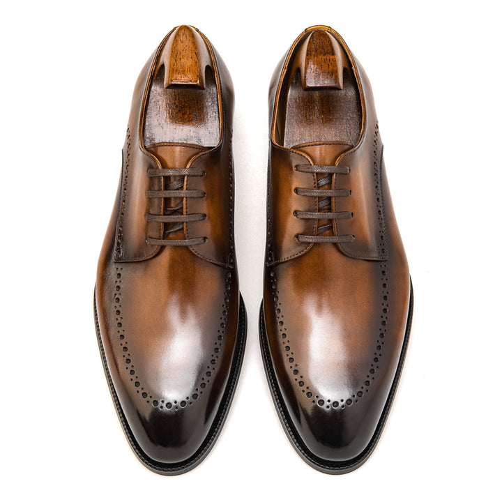 MenStyleWith Formal Derby Leather Shoes