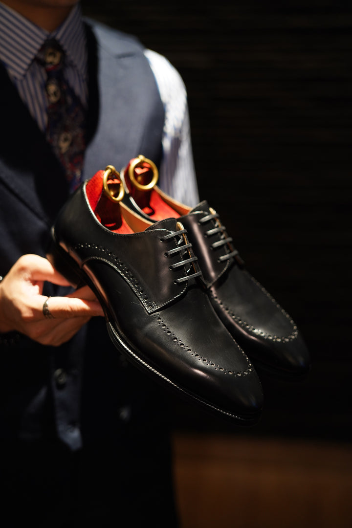 MenStyleWith Formal Derby Leather Shoes