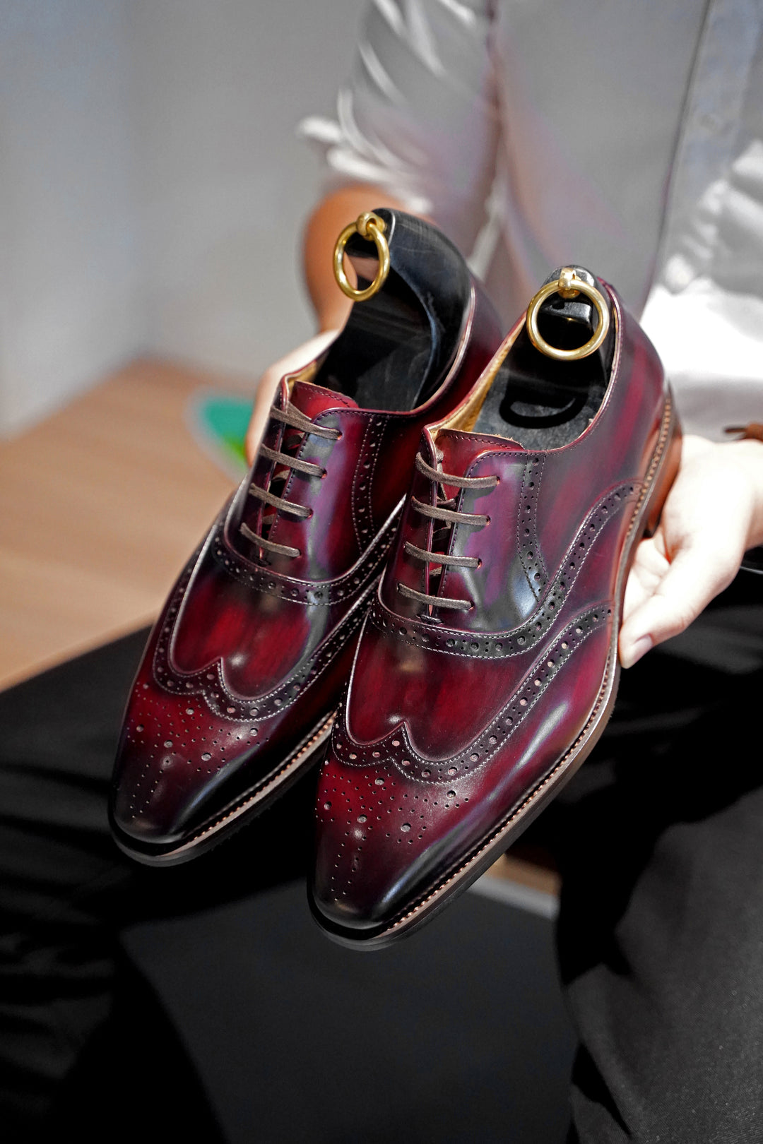 Wingtips Full Brogue Leather Shoes