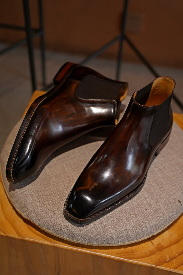 MenStyleAvec bottes en cuir faites à la main K02