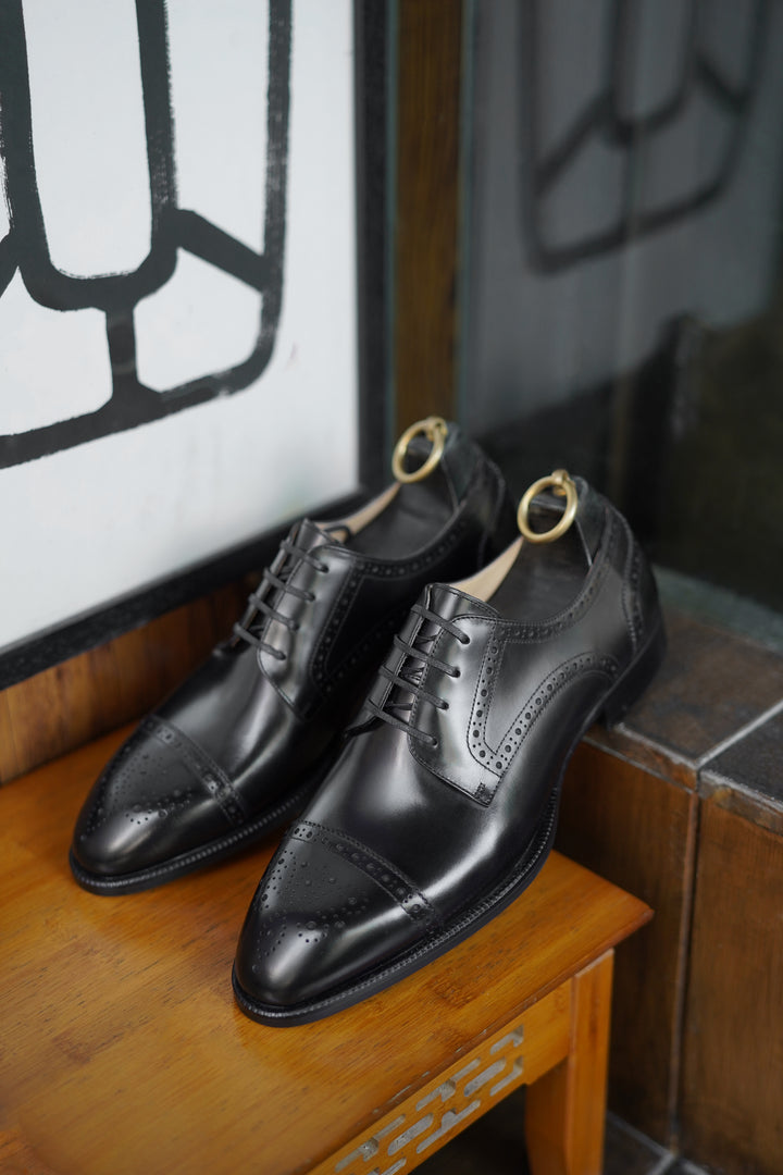 MenStyleWith Formal Derby Leather Shoes