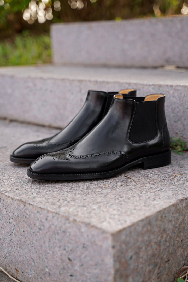 MenStyleWith Ankle Leather Sichel Boots MK06