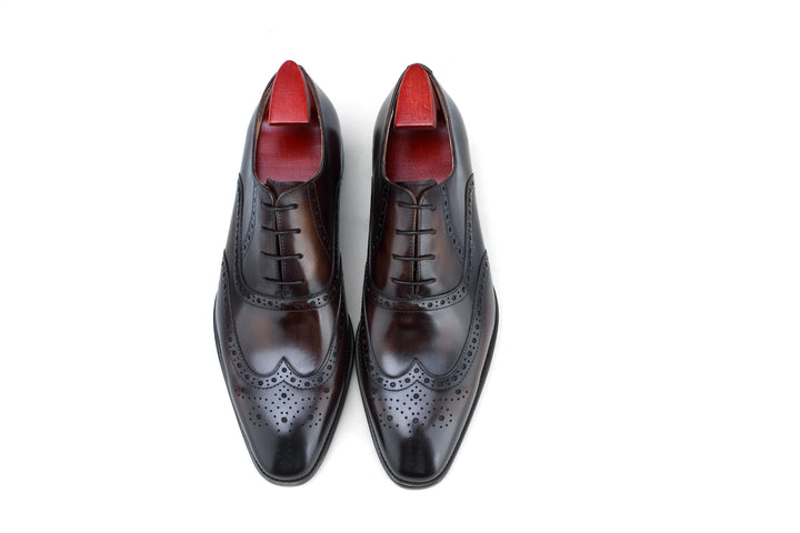 MenStyleWith Wingtips Full Brogue Leather Shoes MW-A1H