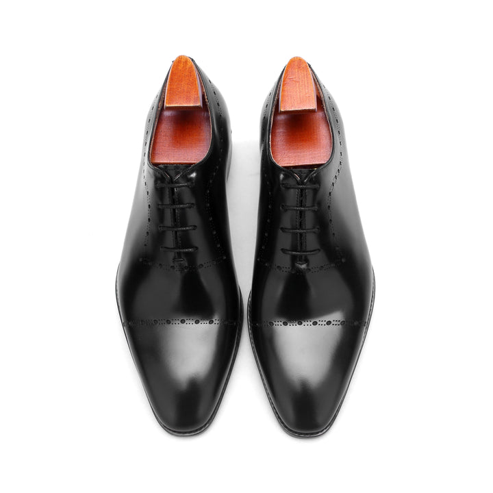 MenStyleWith Cap Toe Oxford Handmade Shoes MW-B519