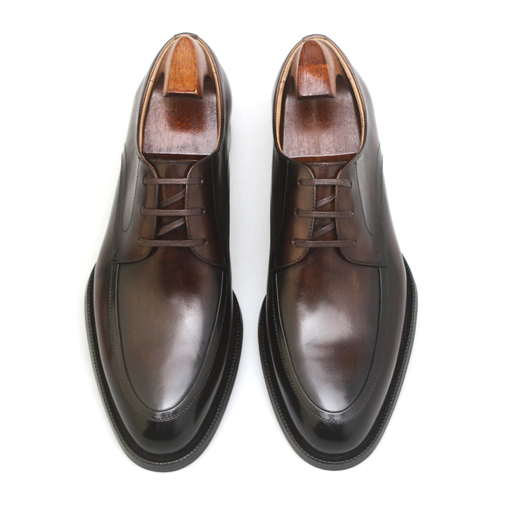 MenStyleWith Chaussures d'affaires Derby noires à bout tablier pour hommes PE926-B601