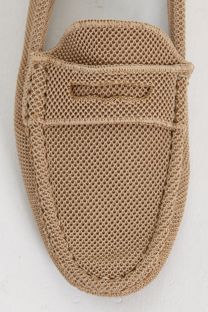 Leather Inner Lined Knitwear Rok - Beige