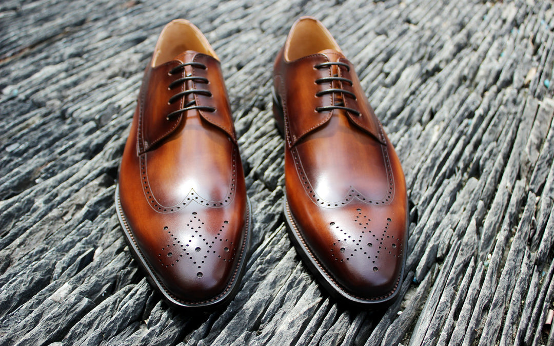 MenStyleWith Wingtips Derby Leather Shoes CS-HD05
