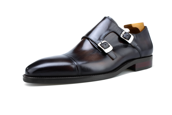 MenStyleWith Cap Toe Double Monkstrap CS-MK3