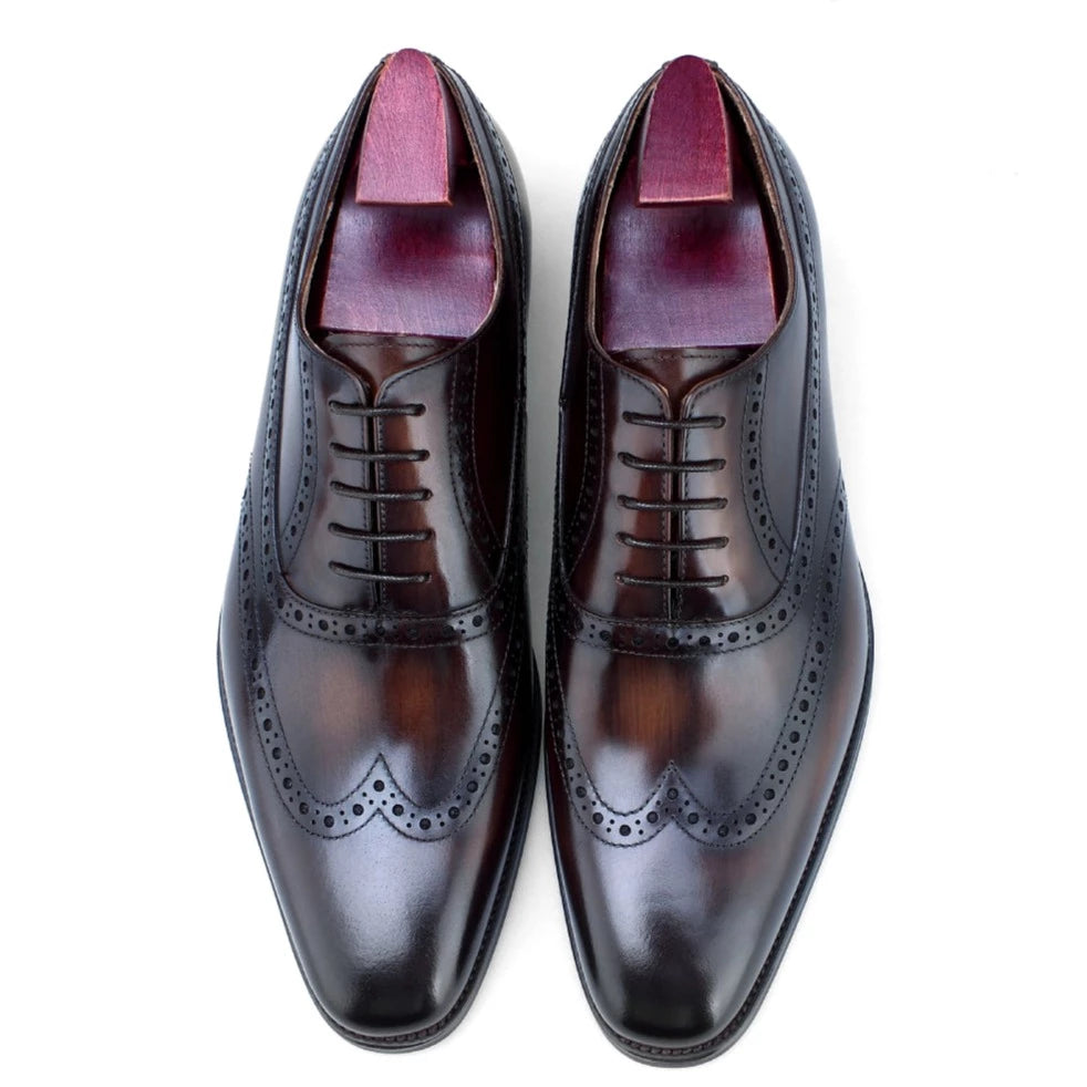 MenStyleWith Long Wing Semi Formal Oxford MS-NK13