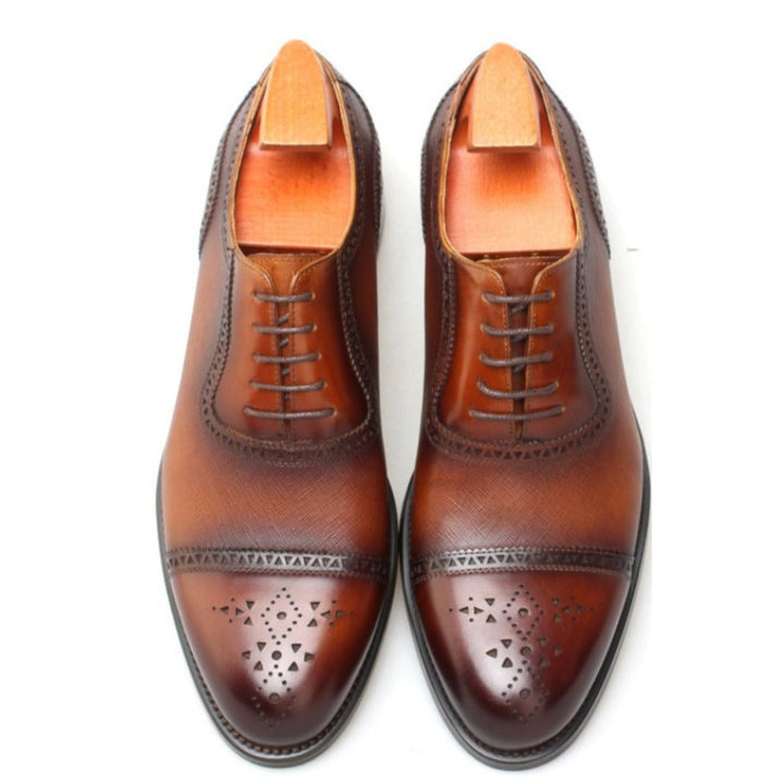 MenStyleWith Chaussures d'affaires Oxford noires à bout pointu pour hommes PE928-B501