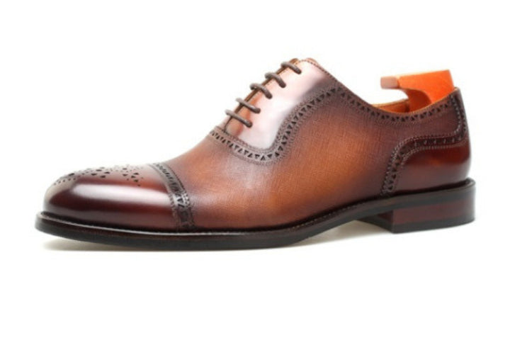 MenStyleWith Chaussures d'affaires Oxford noires à bout pointu pour hommes PE928-B501