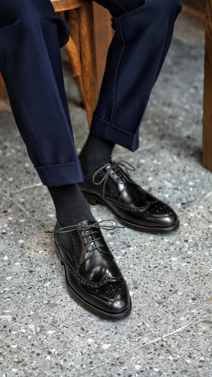 MenStyleWith Patina Wingtips Derby MW-B504