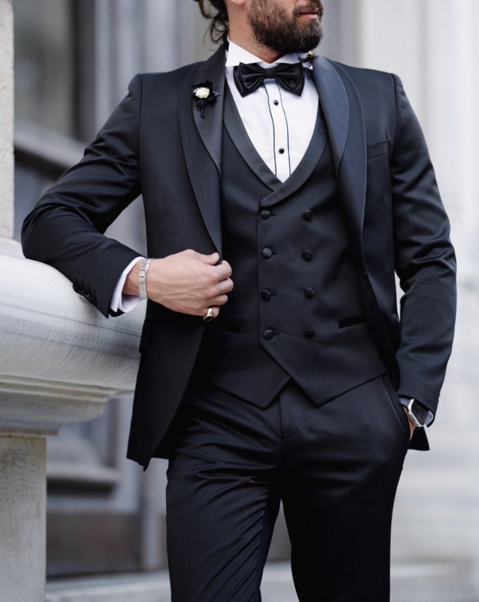 Special Design New Season Slim Fit Suits  - Black
