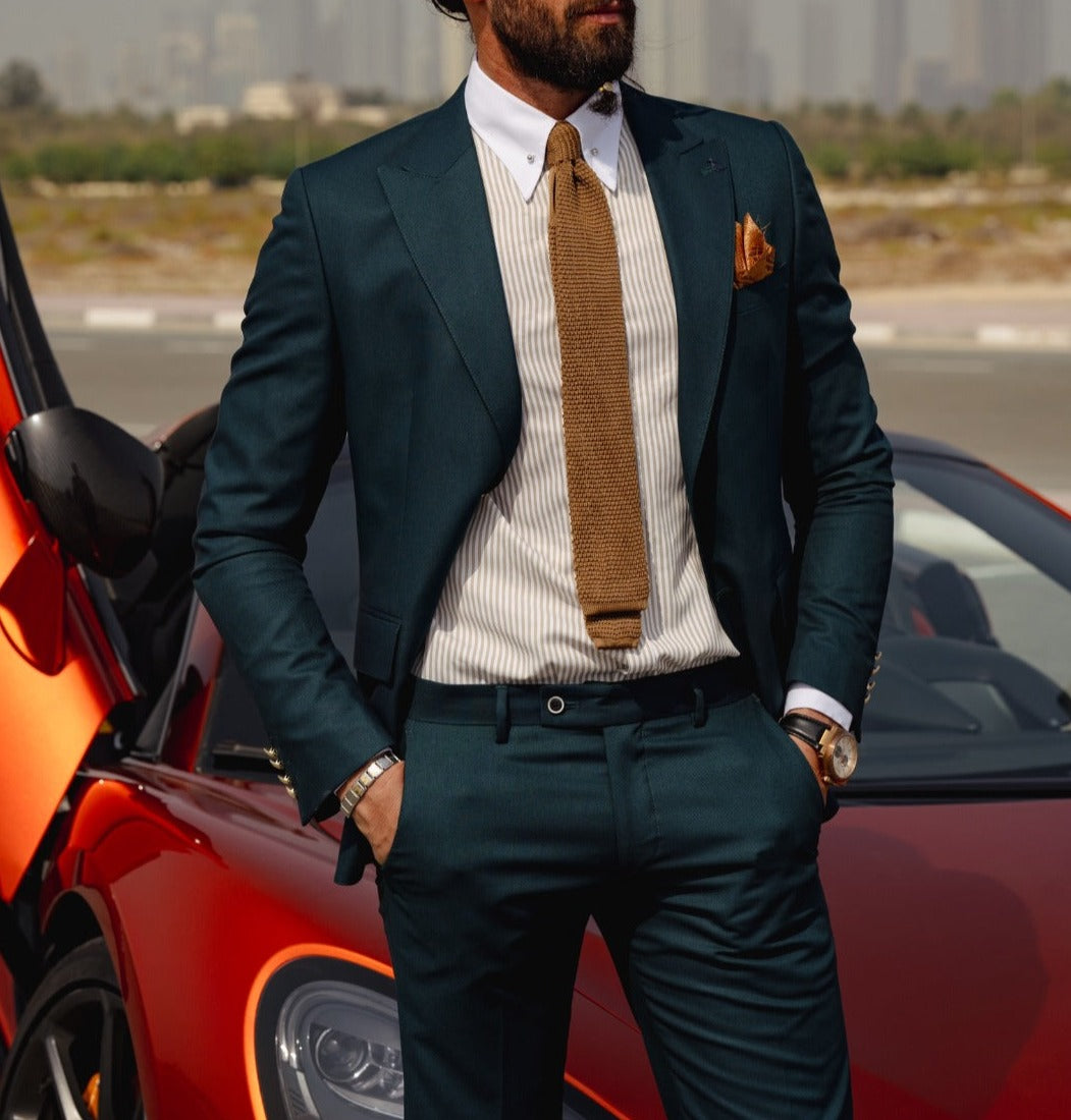 Special Series Gold Detailed Suit - Green