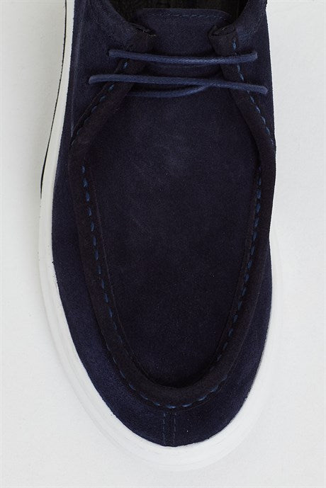 Blue Suede Leather Casual Shoes