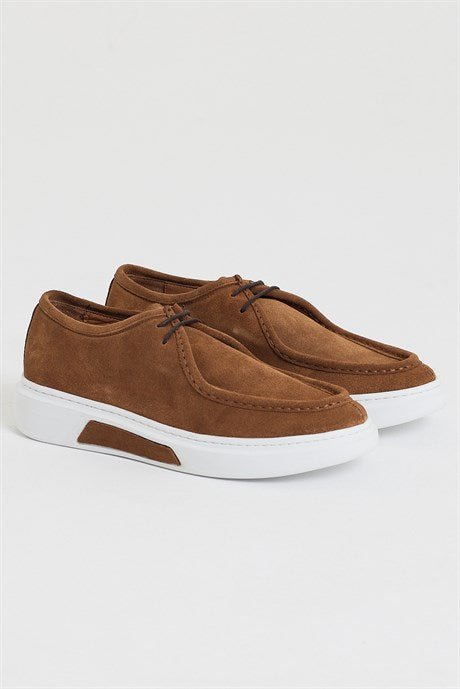 Tan Suede Leather Casual Shoes