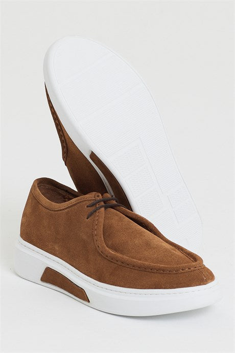 Tan Suede Leather Casual Shoes