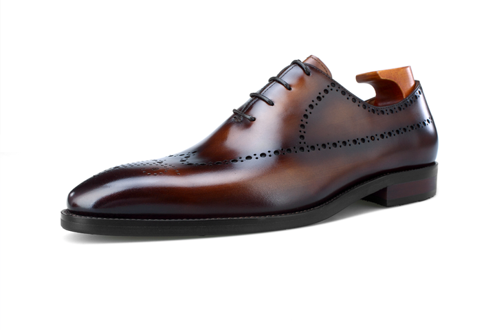 MenStyleAvec chaussures Oxford cousues Goodyear à coupe entière F8-W5