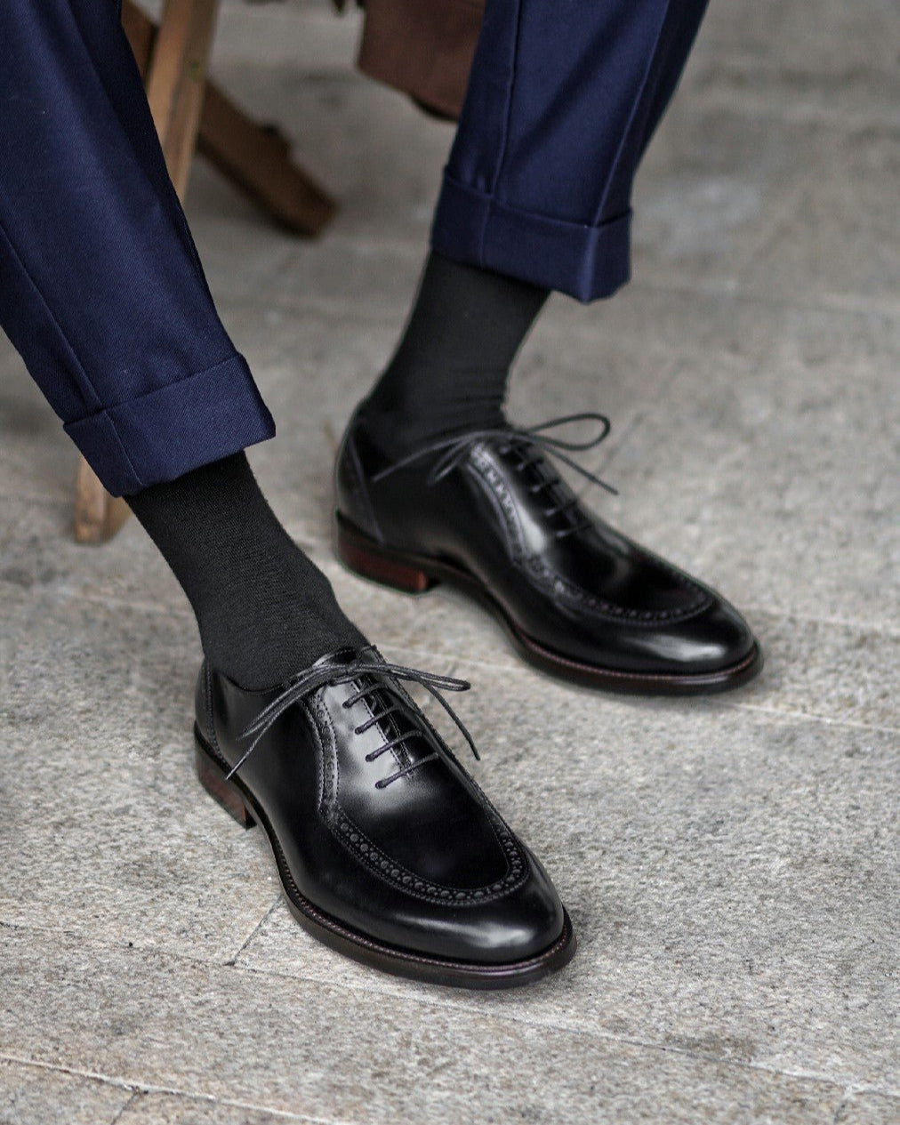 Apron Toe Oxford Shoes