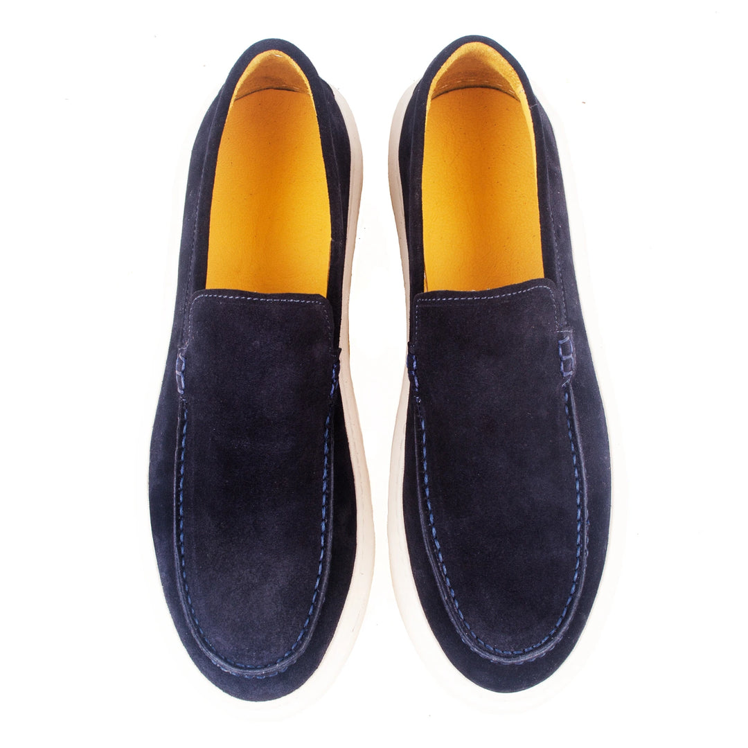 MenStyleWith Blue Suede Loafers