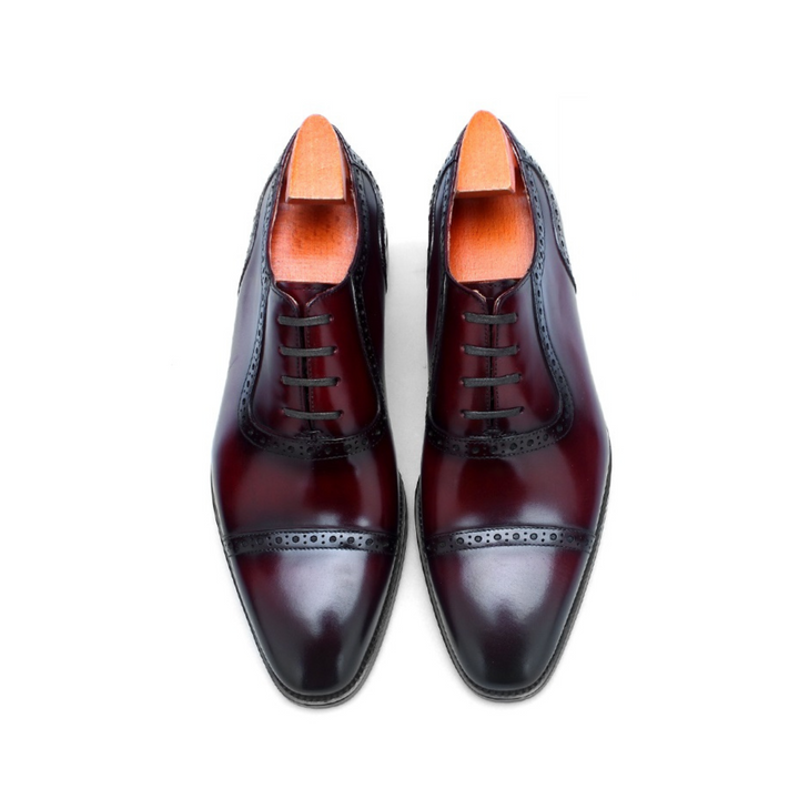 Cap Toe Oxford Leather Shoes