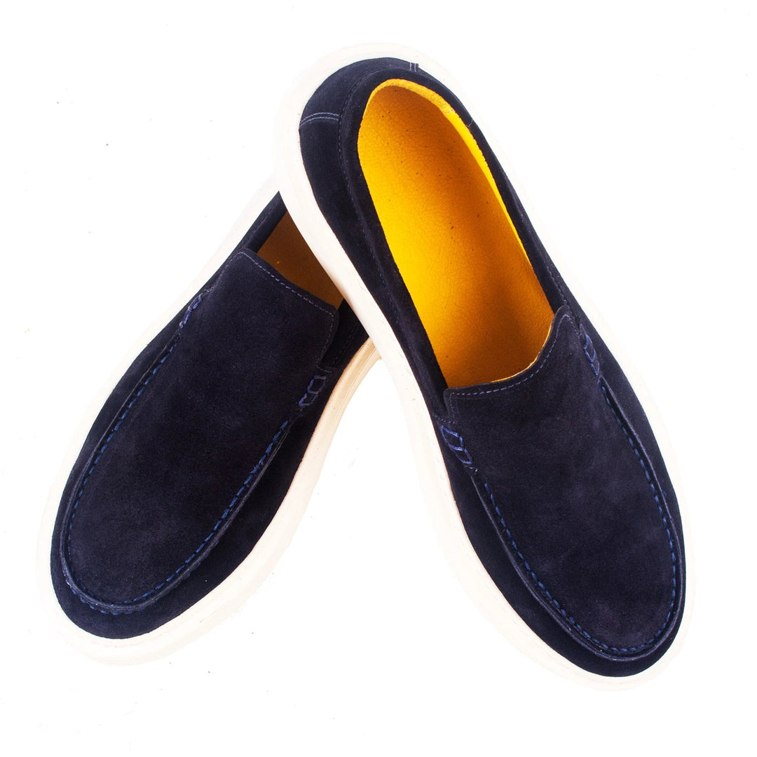 MenStyleWith Blue Suede Loafers