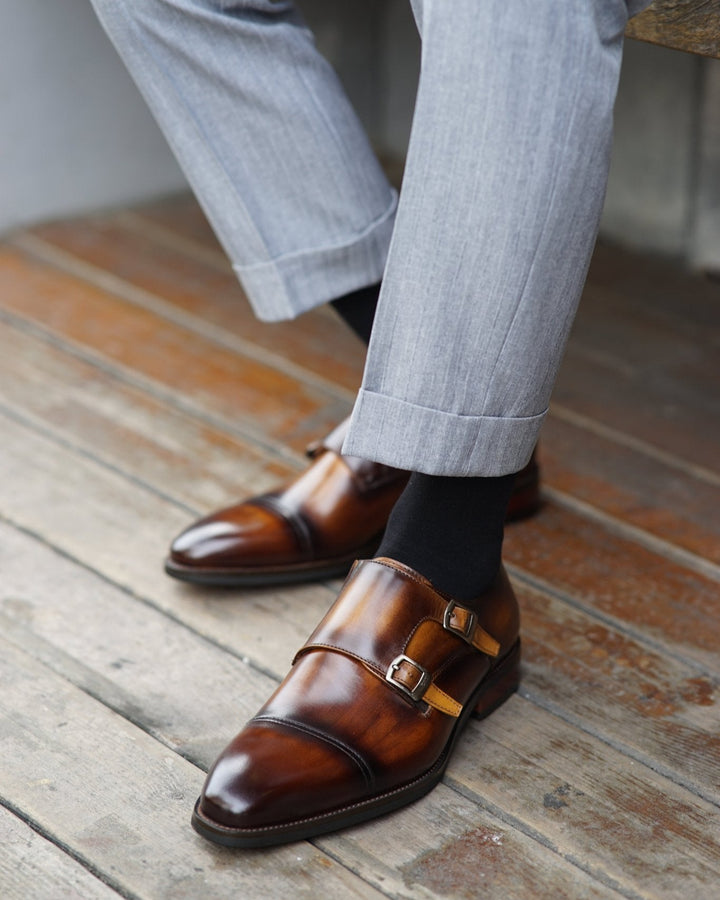 Cap Toe Double Monkstrap