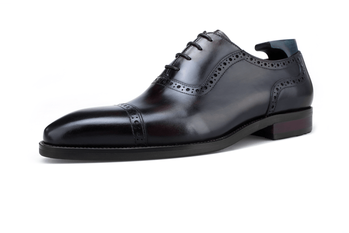 Cap Toe Oxford Leather Shoes