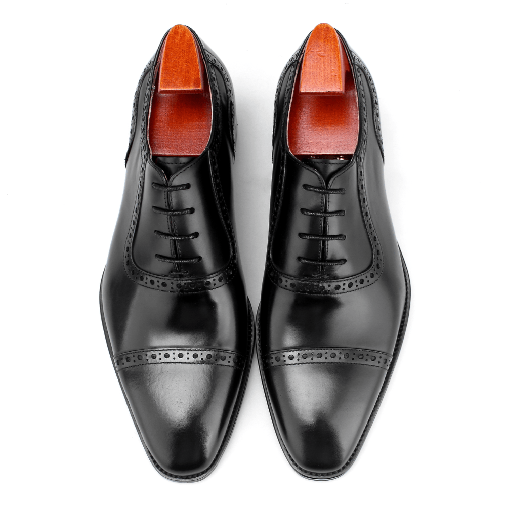 Cap Toe Oxford Leather Shoes