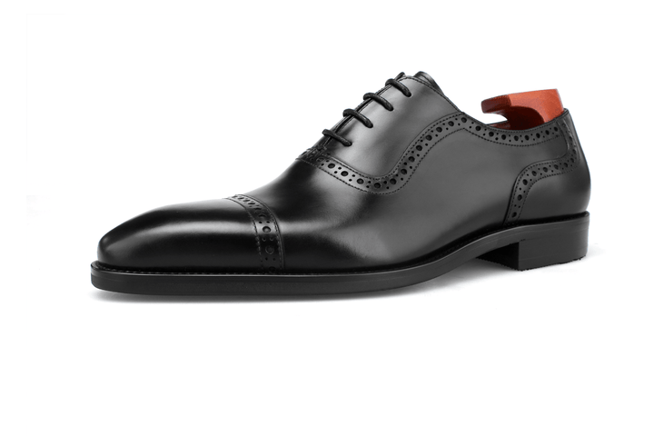 Cap Toe Oxford Leather Shoes